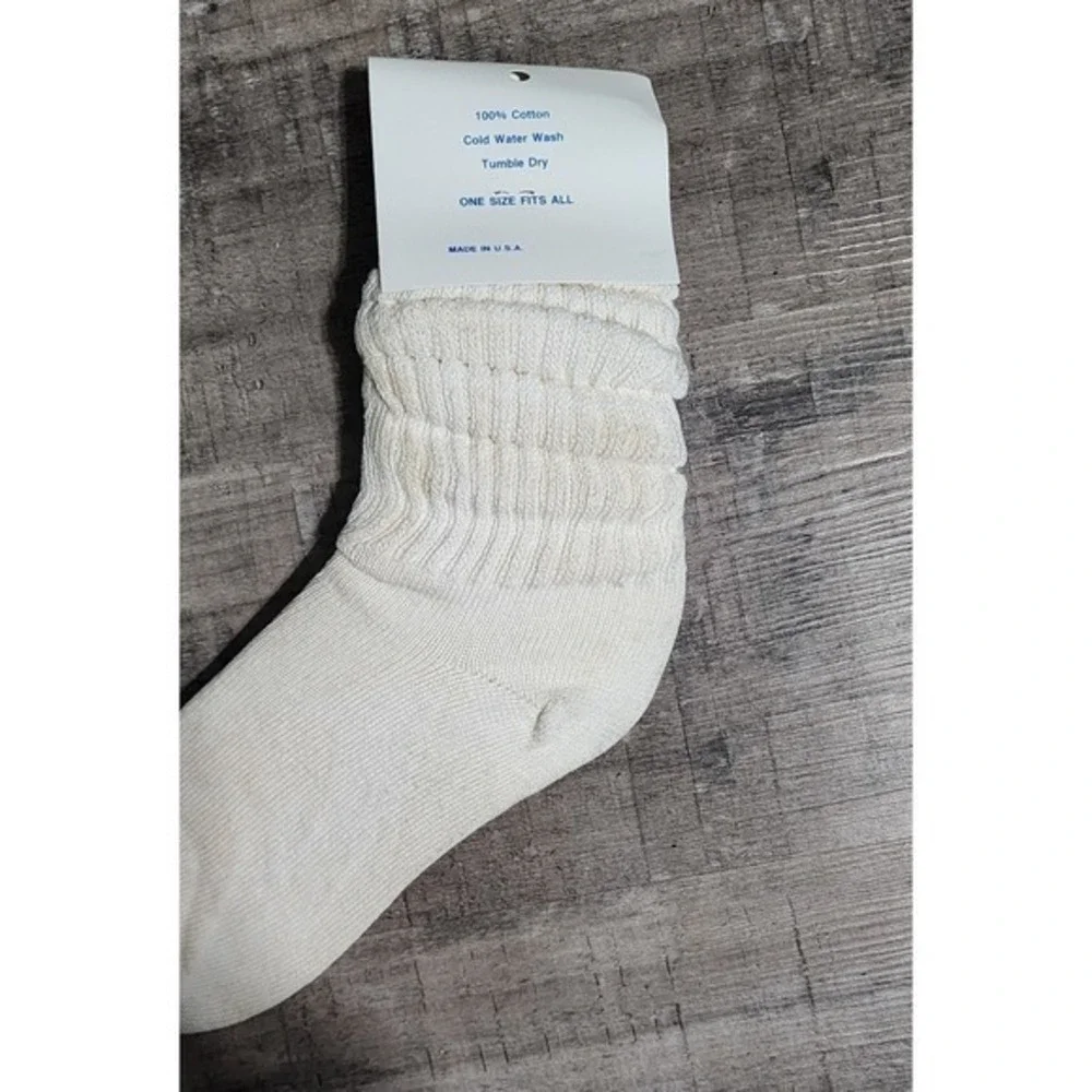 (LOT 4) Vintage Slouch Women's Scrunch Socks Black/White/Terracotta (One Size)